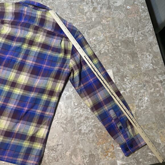 Patagonia Shirt Mens Large Purple Fjord Flannel Long Sleeve Button Outdoor 42400 - Picture 7 of 10